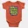 Onnu Inga Irukku, Innonu Enga Short Sleeve Baby Onesie in Orange Color